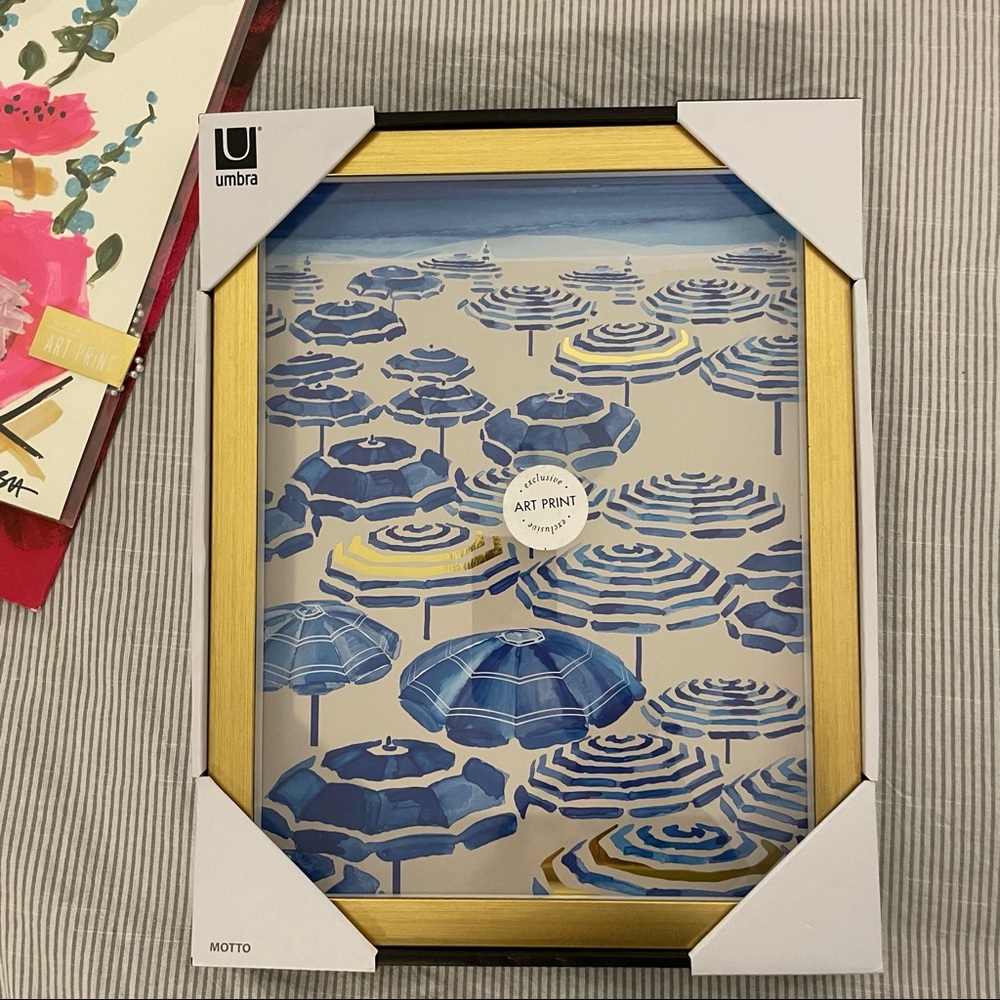 NWT - Paper Source 11 x 14 framed “Umbrellas” print